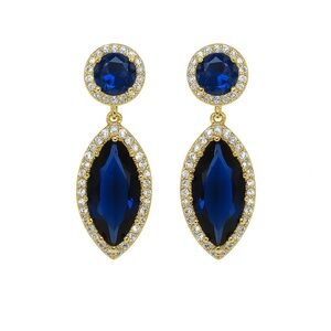 ⚜️❤️‍🔥 Océan Blué Chic Earrings with Zirconia 💎